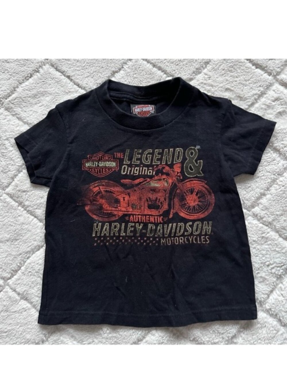 Harley Davison | Black "Legends" Short Sleeve Graphic Biker Tee | Size 2T/3T